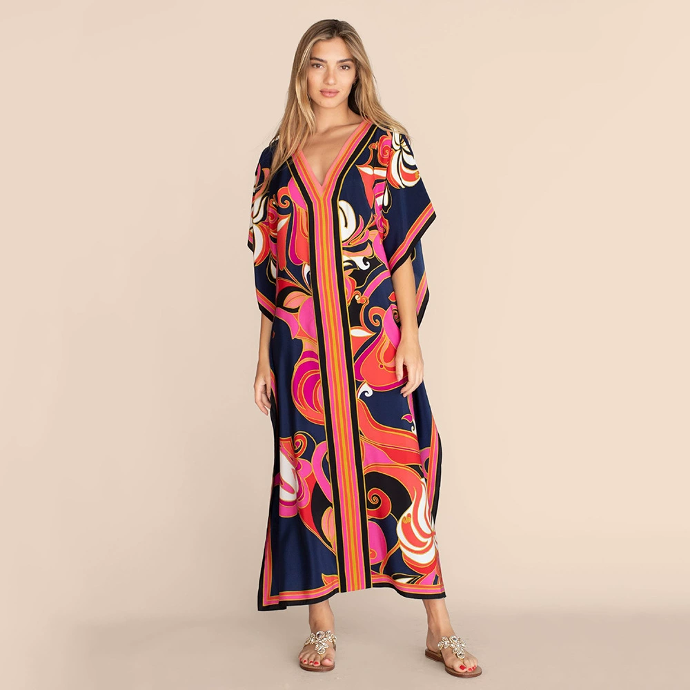 Luxury Printed Resort Kaftan Cover-Up