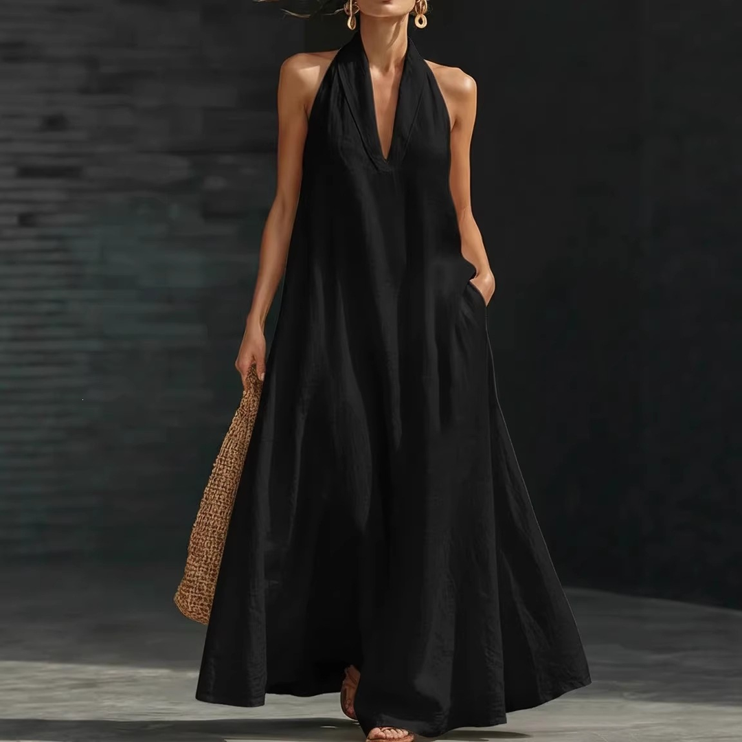 Elegant V-Neck Casual Dress