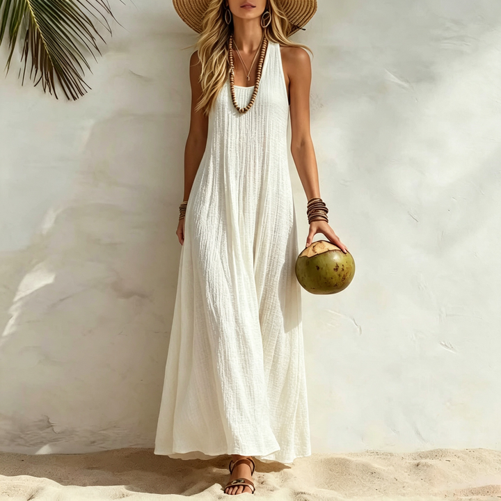 Relaxed Halter Neck Resort Maxi Dress