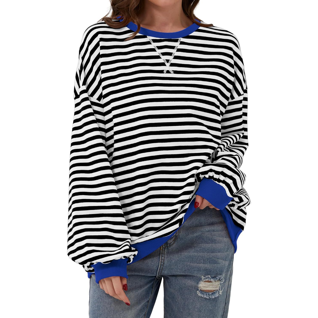 Women’s Striped Oversized Sweatshirt