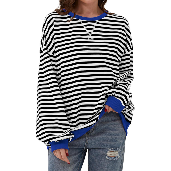 Women’s Striped Oversized Sweatshirt
