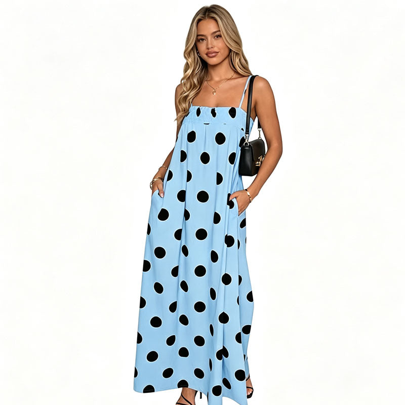 Polka Dot Cami Maxi Dress