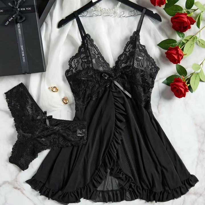 Women’s Lace Babydoll Lingerie Set