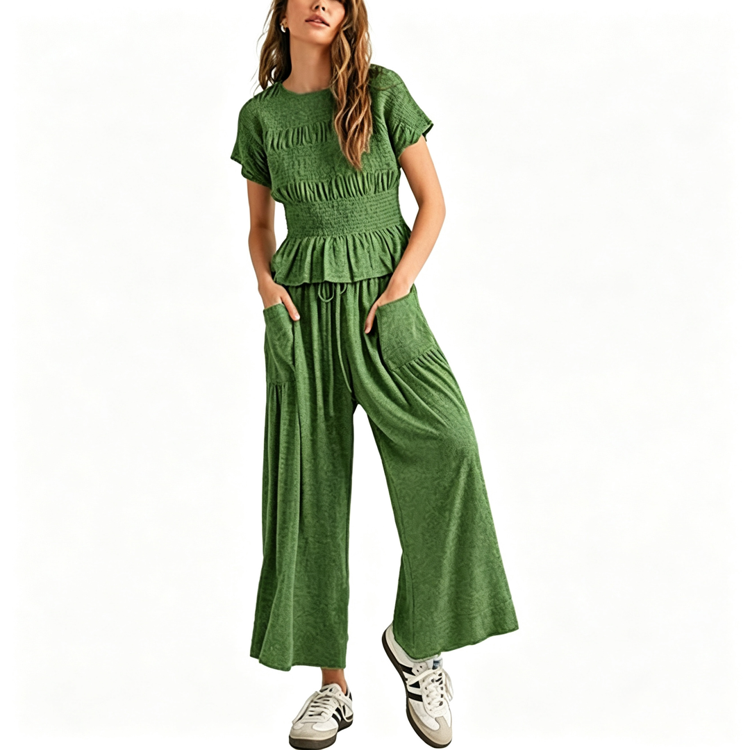 Relaxed Fit Short Sleeve Lounge Set