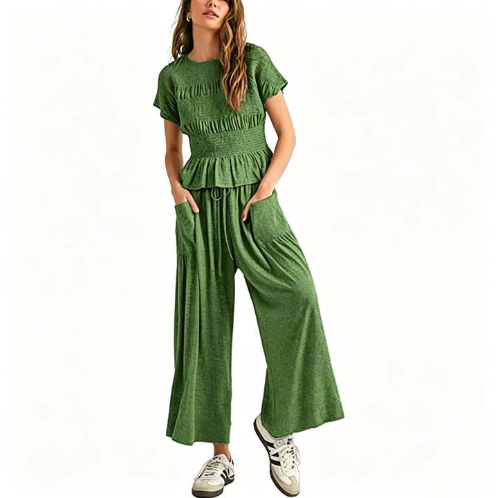 Relaxed Fit Short Sleeve Lounge Set