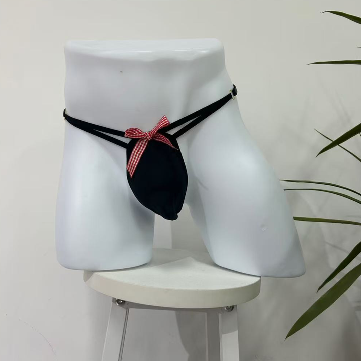 Men’s Lace Thong – Sheer Floral Detail