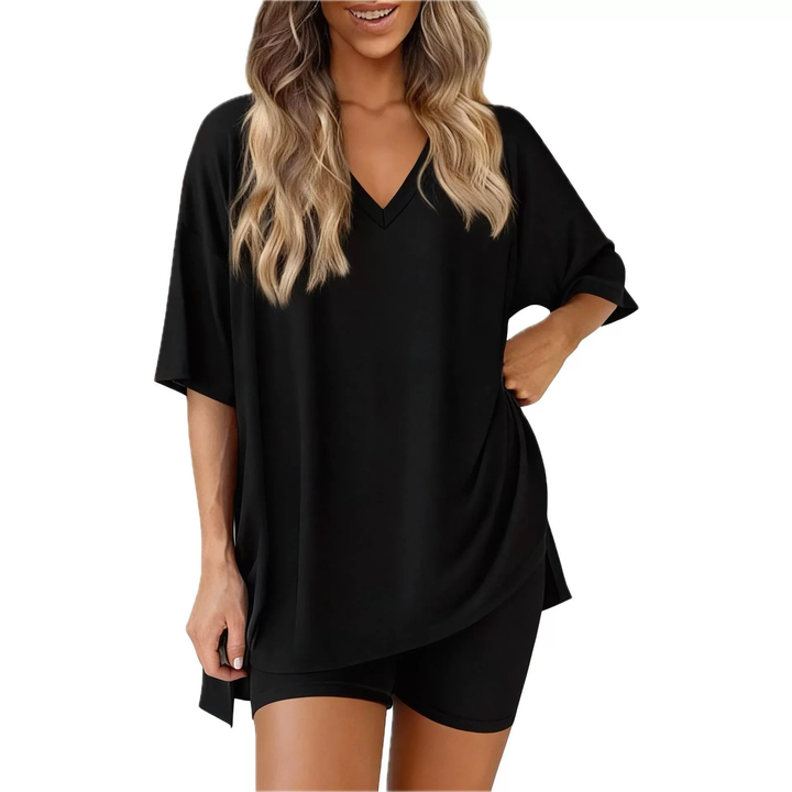 Soft Knit Relaxed V-Neck Lounge Set