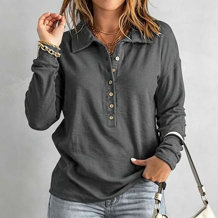 Relaxed Fit Long Sleeve Knit Pullover