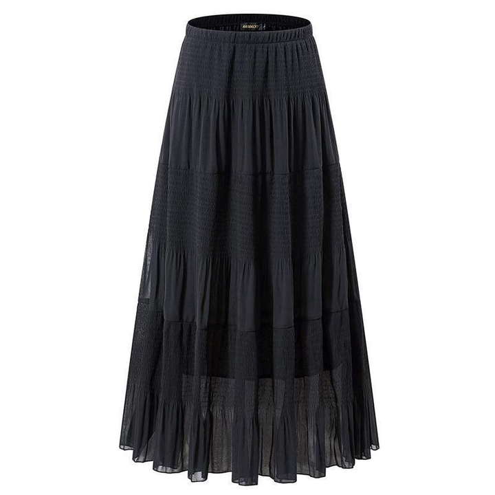 Floral Chiffon A-Line Maxi Skirt