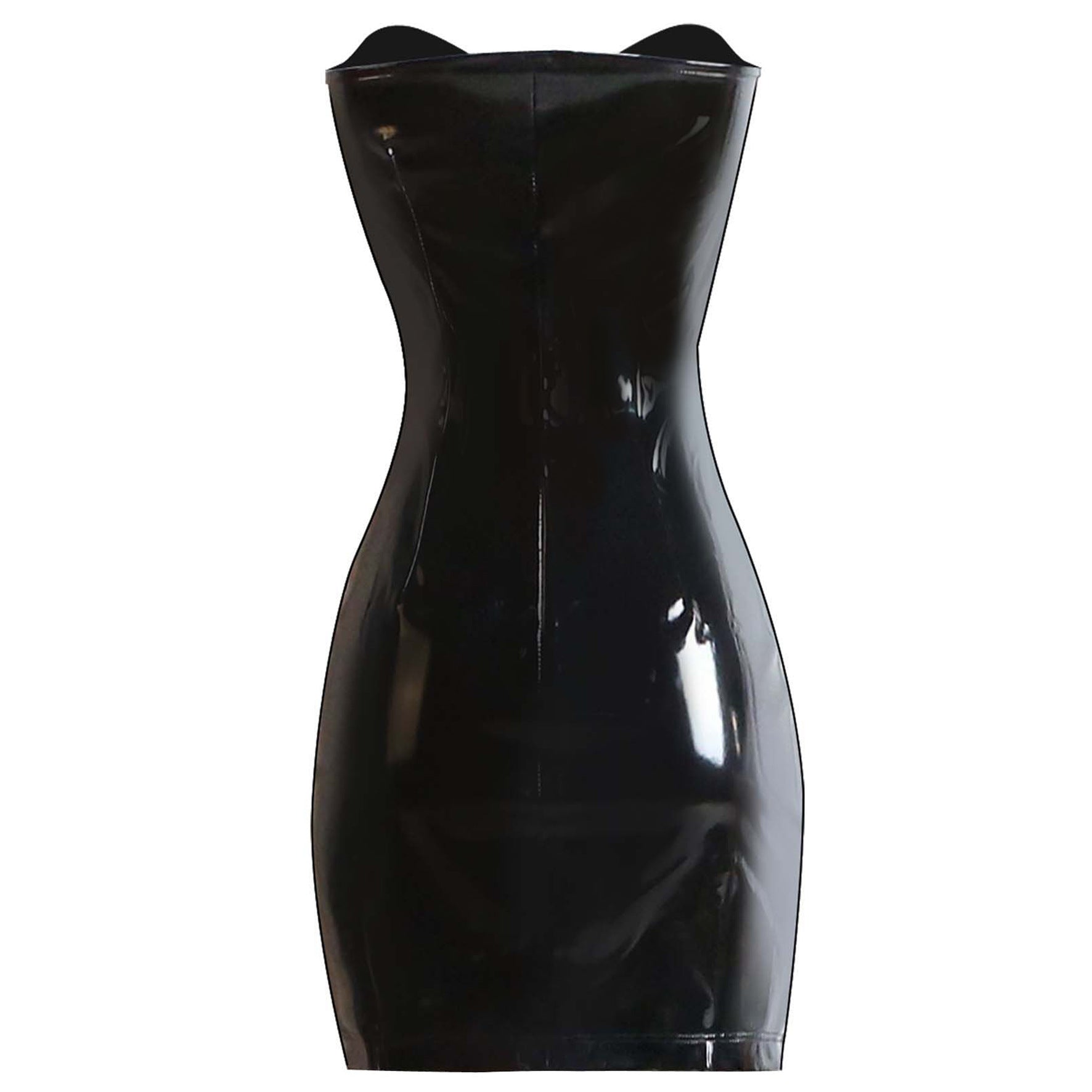 Sexy Zipper Bodycon Leather Dress