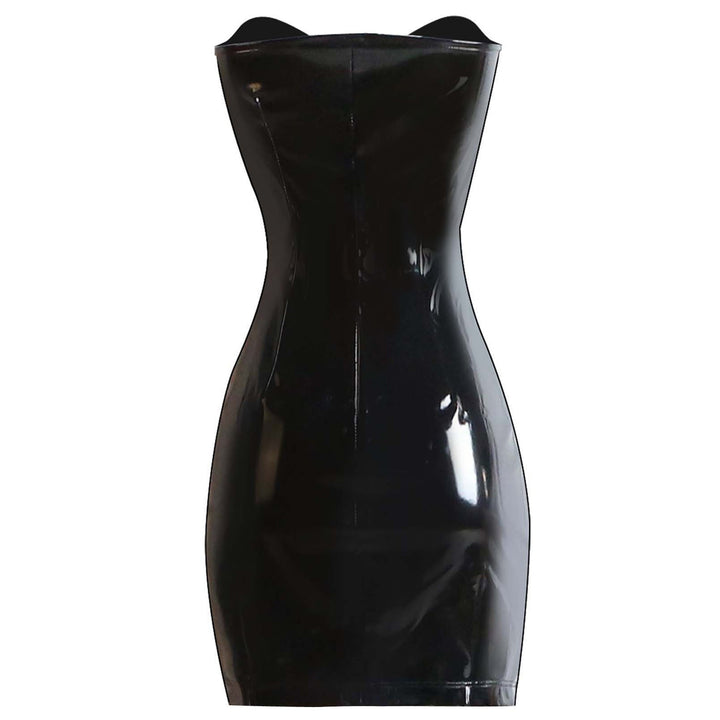 Sexy Zipper Bodycon Leather Dress