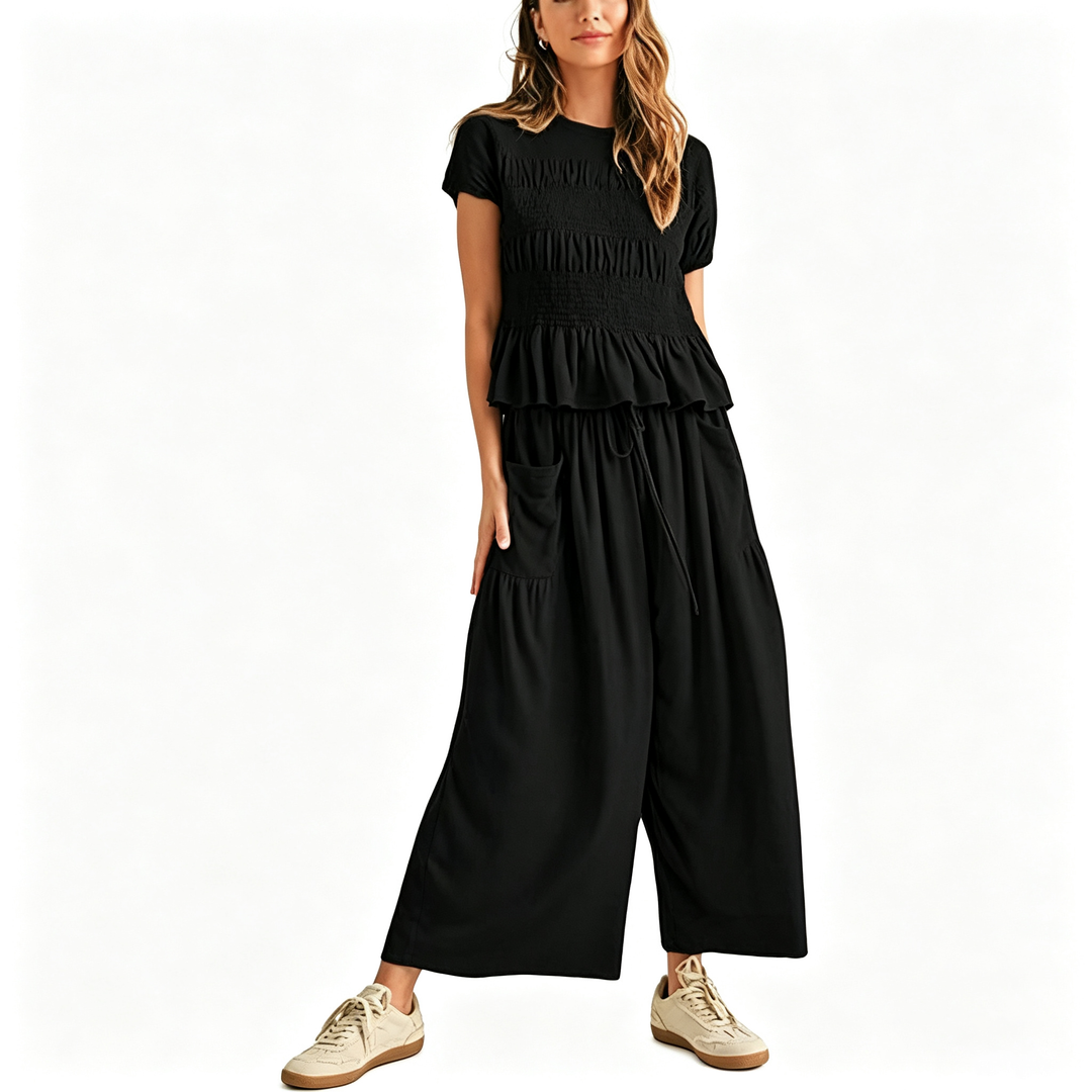 Relaxed Fit Short Sleeve Lounge Set
