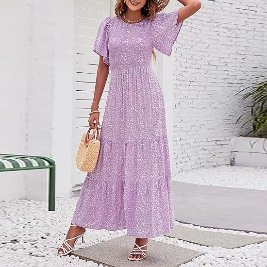 Elegant Boho Floral Maxi Dress