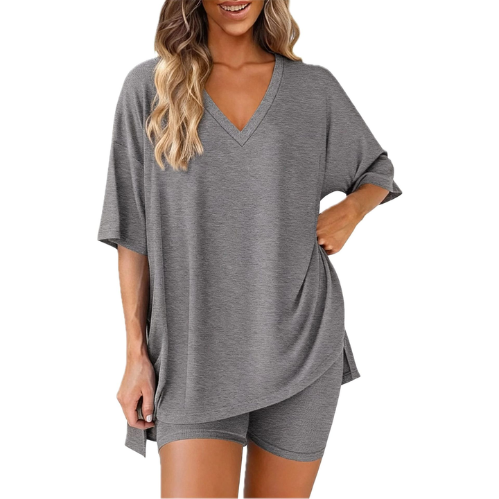 Soft Knit Relaxed V-Neck Lounge Set