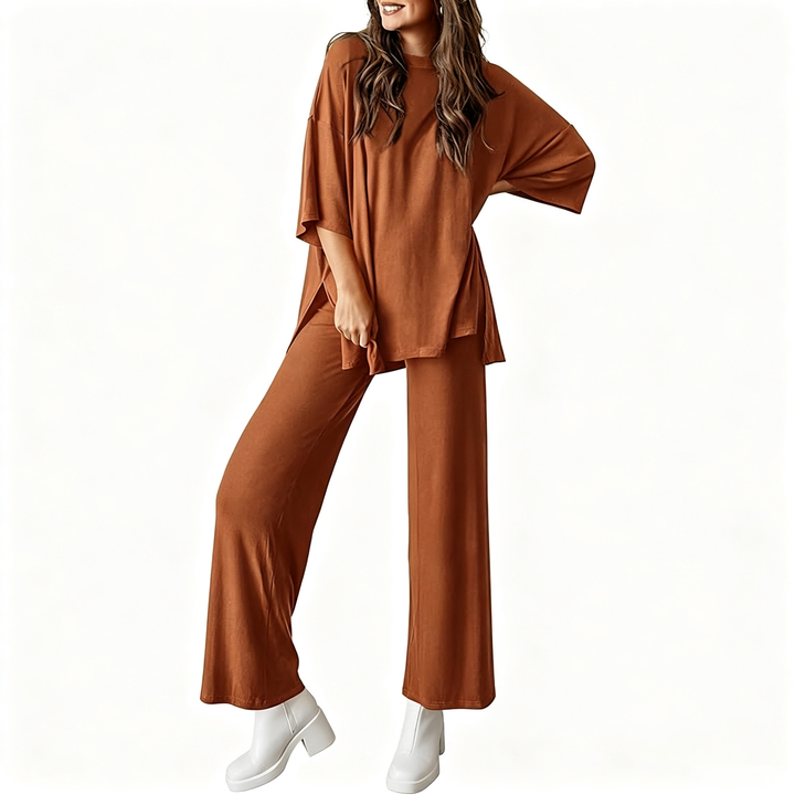 Elegant Casual Lounge Pants Set
