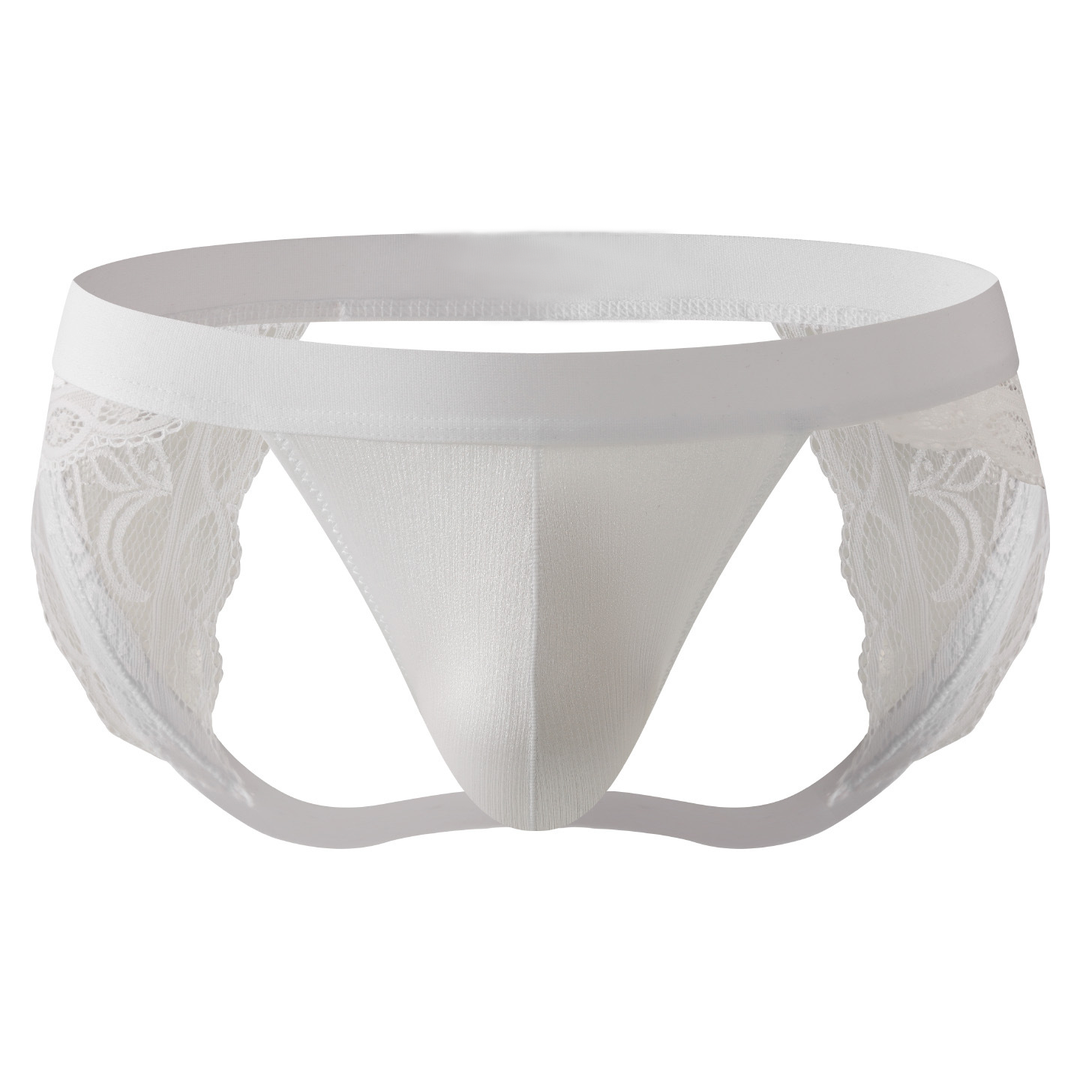 Men’s Lace Open-Back Briefs – Low-Rise Fit
