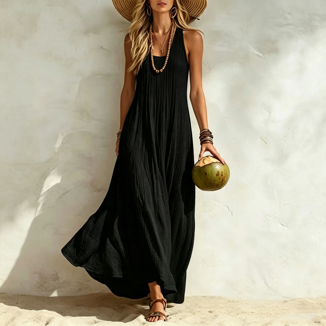 Relaxed Halter Neck Resort Maxi Dress