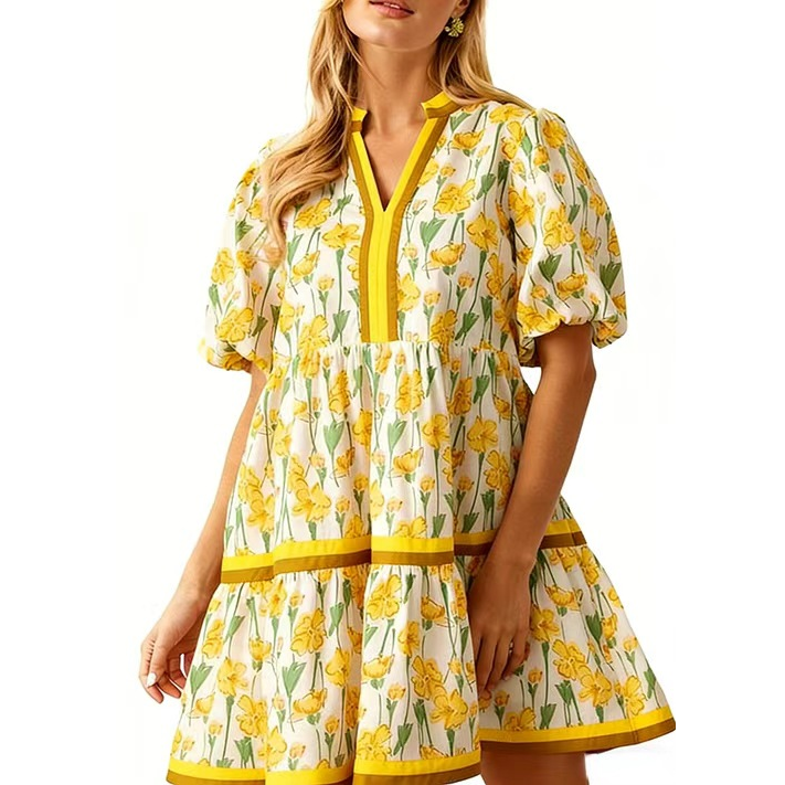 Elegant Vintage Floral Dress
