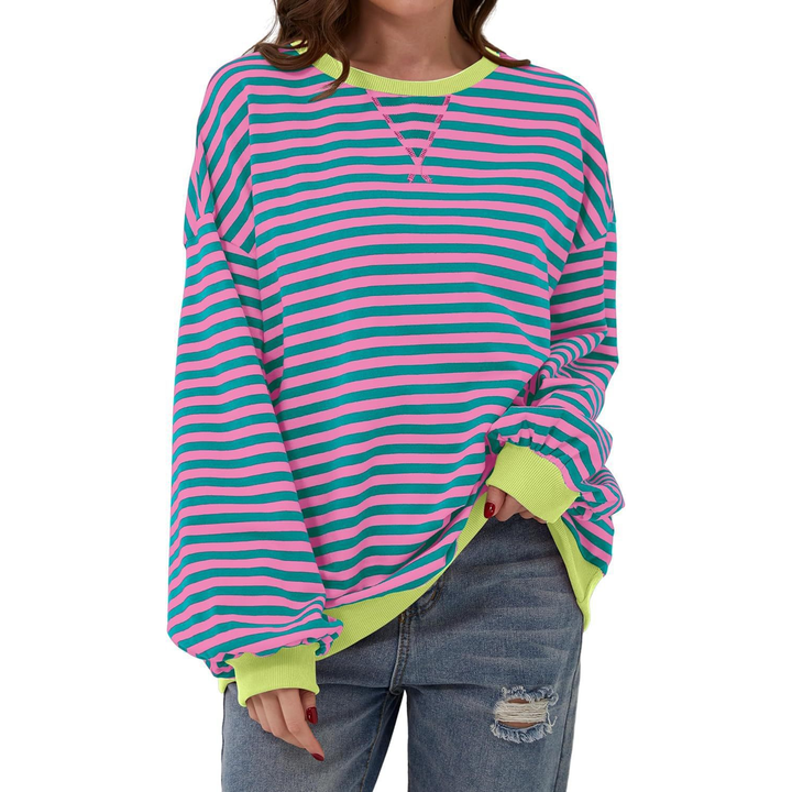 Women’s Striped Oversized Sweatshirt