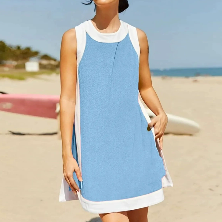 Color Block Sleeveless Top &amp; Shorts Set