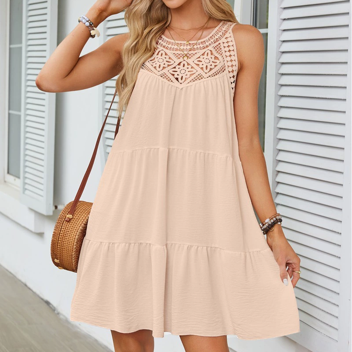 Cutout Backless A-Line Mini Dress
