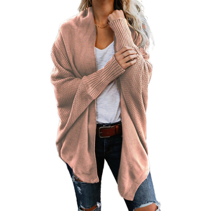 Women’s Off-Shoulder Knit Cardigan – Oversized Fit