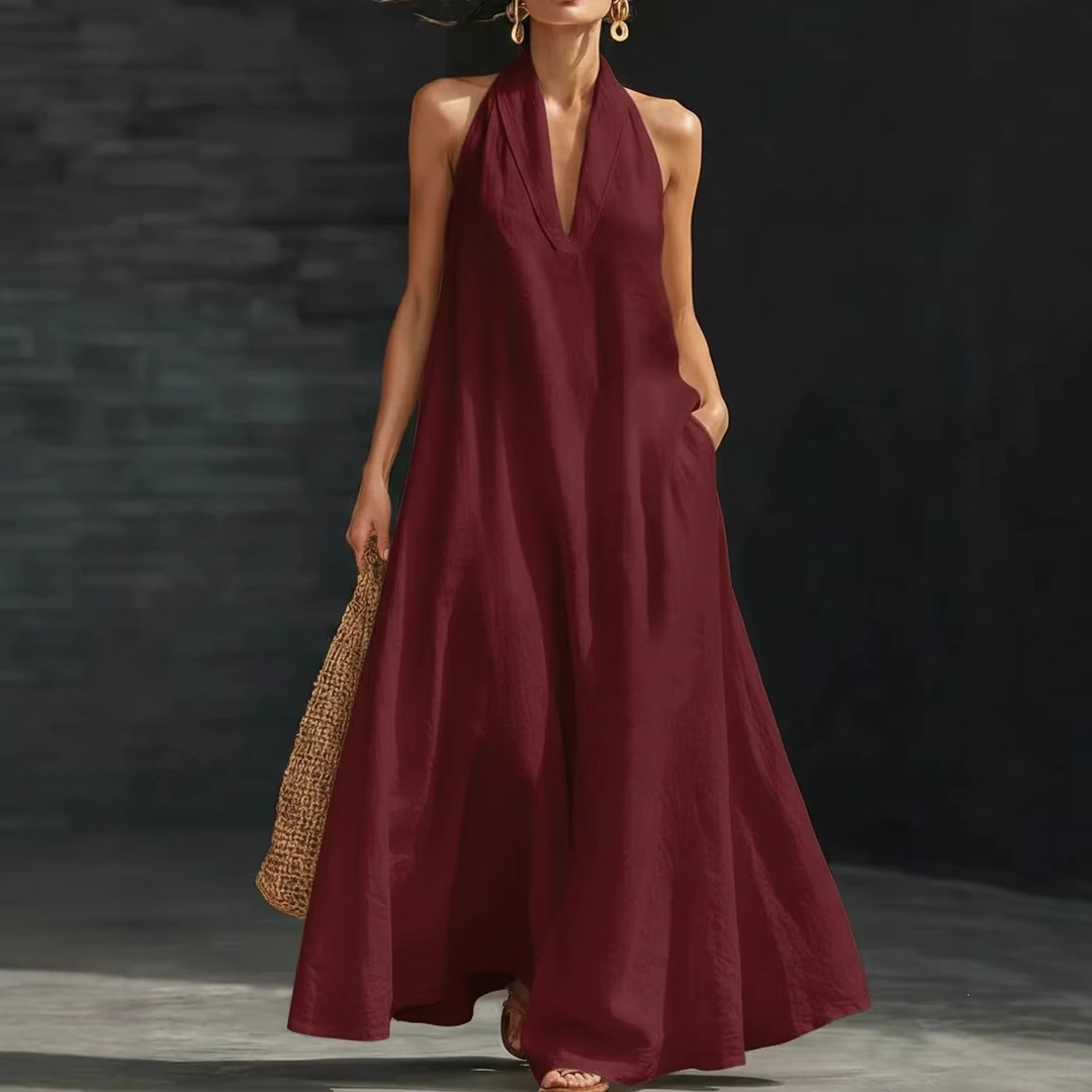 Elegant V-Neck Casual Dress