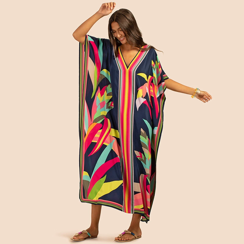 Luxury Printed Resort Kaftan Cover-Up
