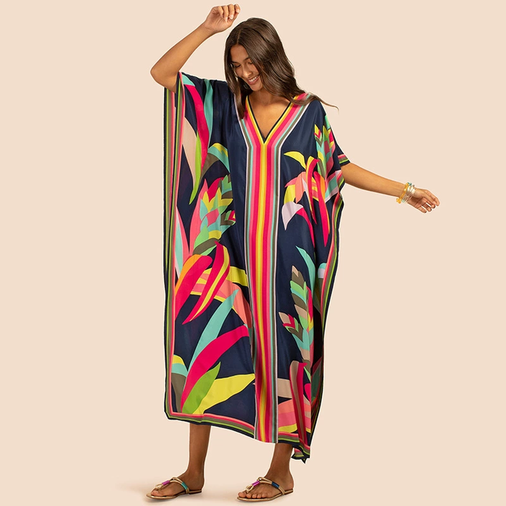 Luxury Printed Resort Kaftan Cover-Up