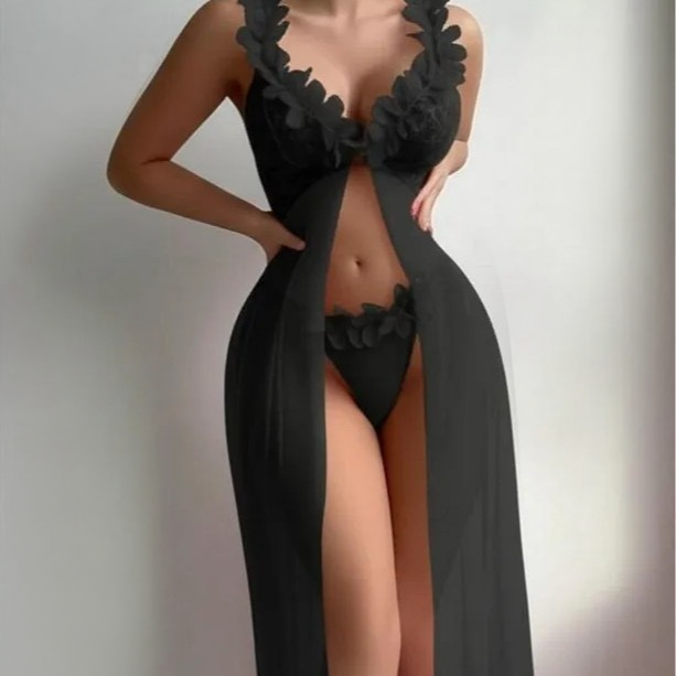Women’s Sheer Mesh Maxi Lingerie Dress