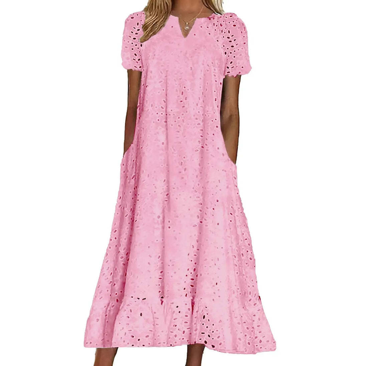 Eyelet Embroidered Maxi Dress