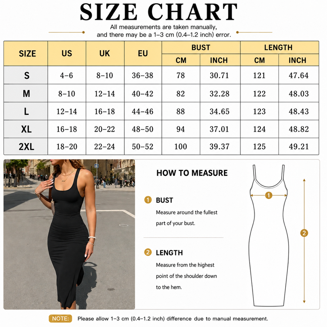 Elegant Scoop Neck Bodycon Maxi Dress