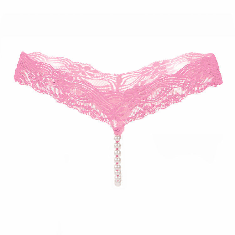 Solid color sexy lace T-back