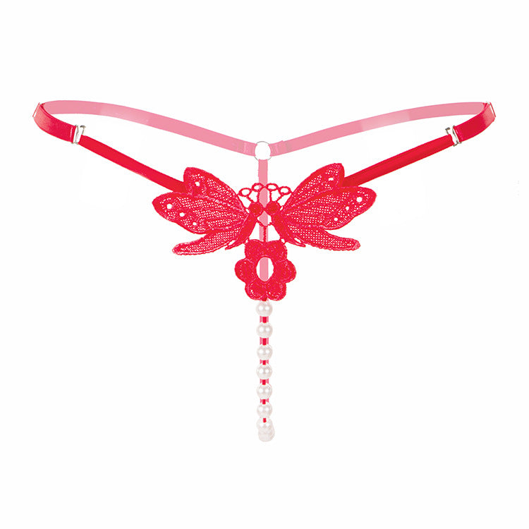 Embroidered Pearl Sexy Panties