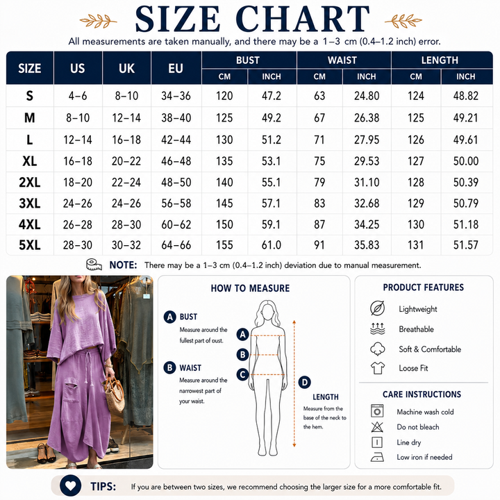 elaxed Top &amp; Skirt Set