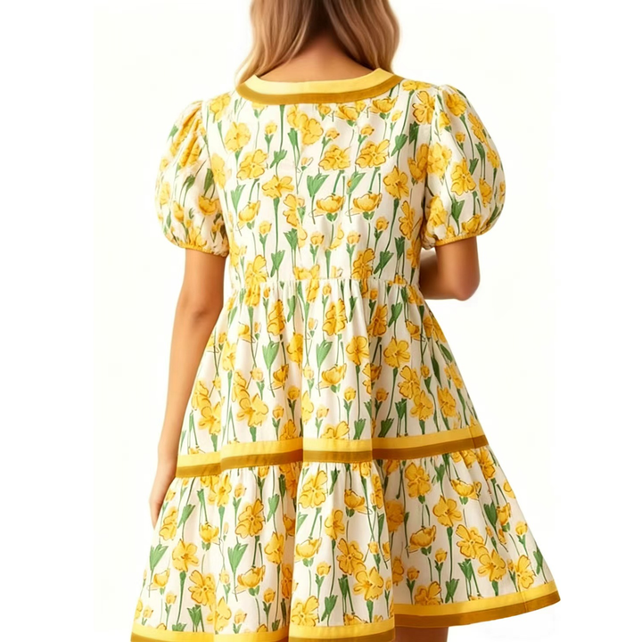 Elegant Vintage Floral Dress