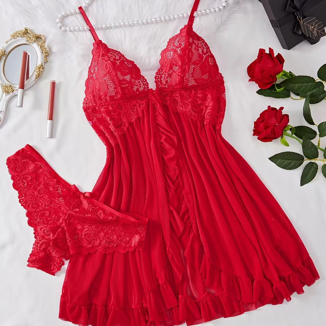 Women’s Lace Babydoll Lingerie Set