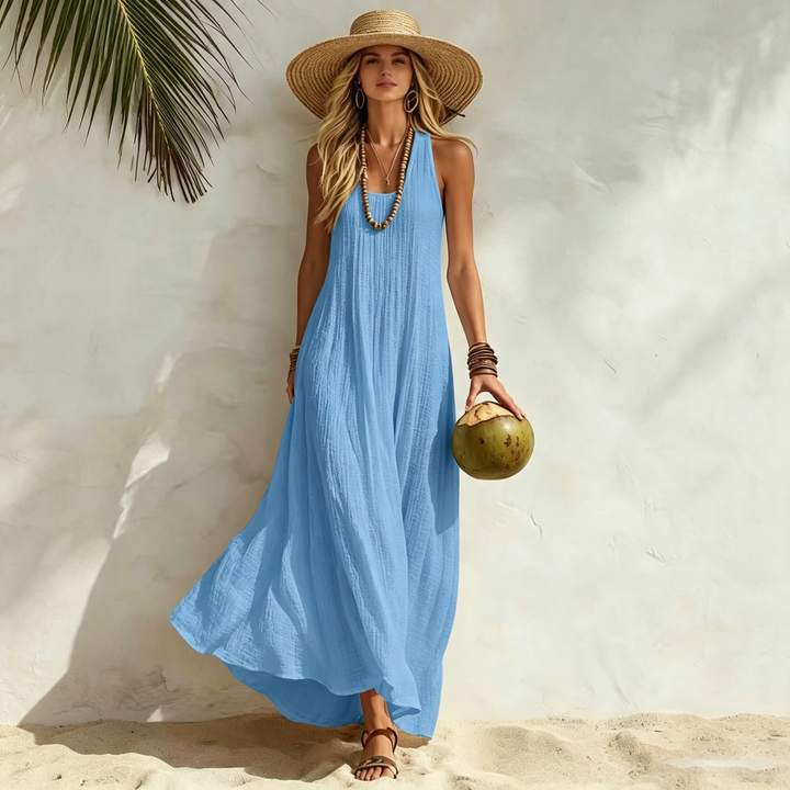 Relaxed Halter Neck Resort Maxi Dress
