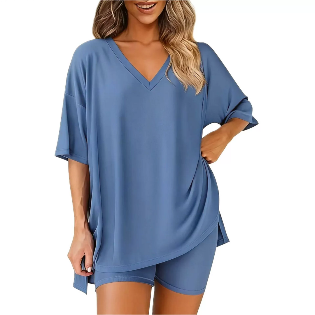 Soft Knit Relaxed V-Neck Lounge Set