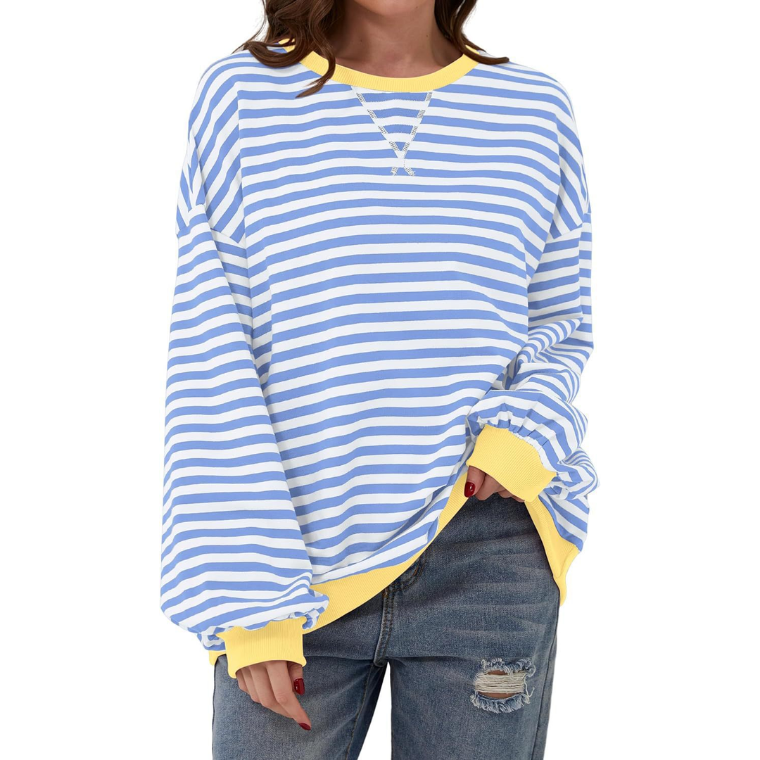 Women’s Striped Oversized Sweatshirt