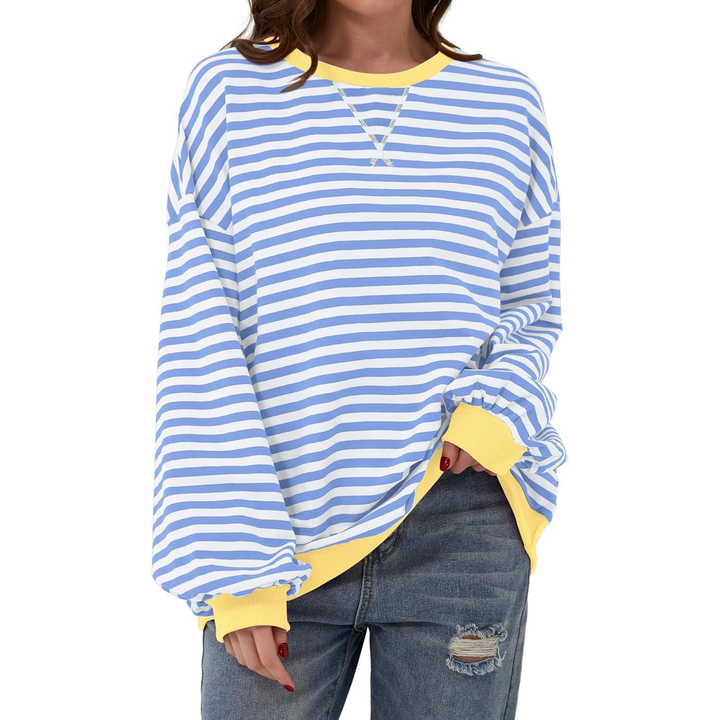 Women’s Striped Oversized Sweatshirt