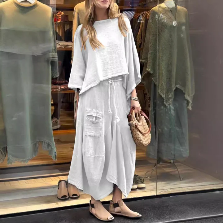elaxed Top &amp; Skirt Set