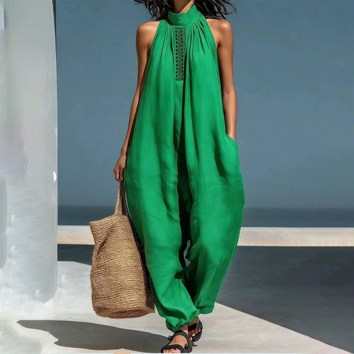 Sleeveless Wide Leg Resort Jumpsuit