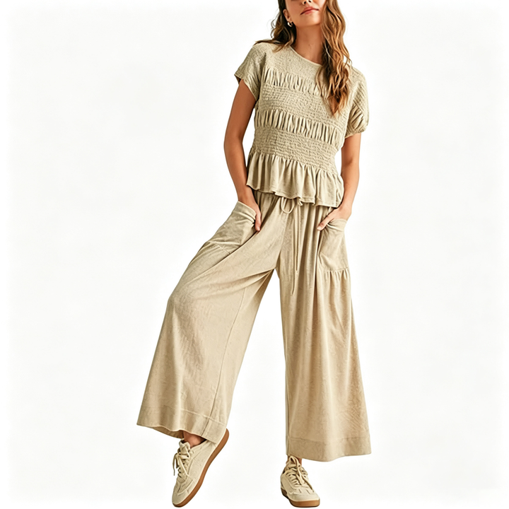 Relaxed Fit Short Sleeve Lounge Set