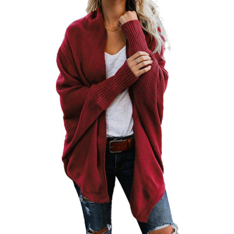 Women’s Off-Shoulder Knit Cardigan – Oversized Fit