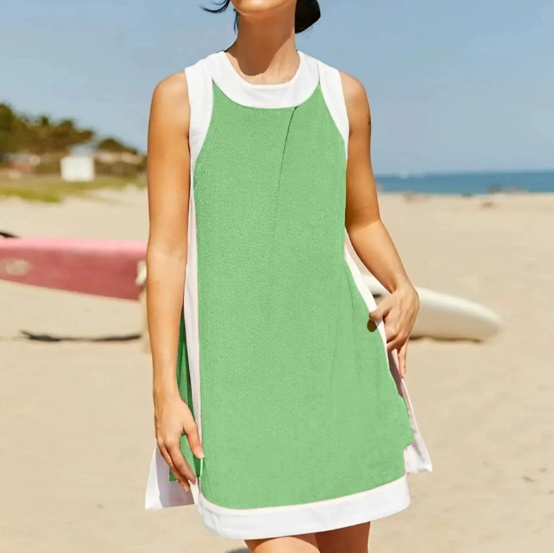 Color Block Sleeveless Top &amp; Shorts Set