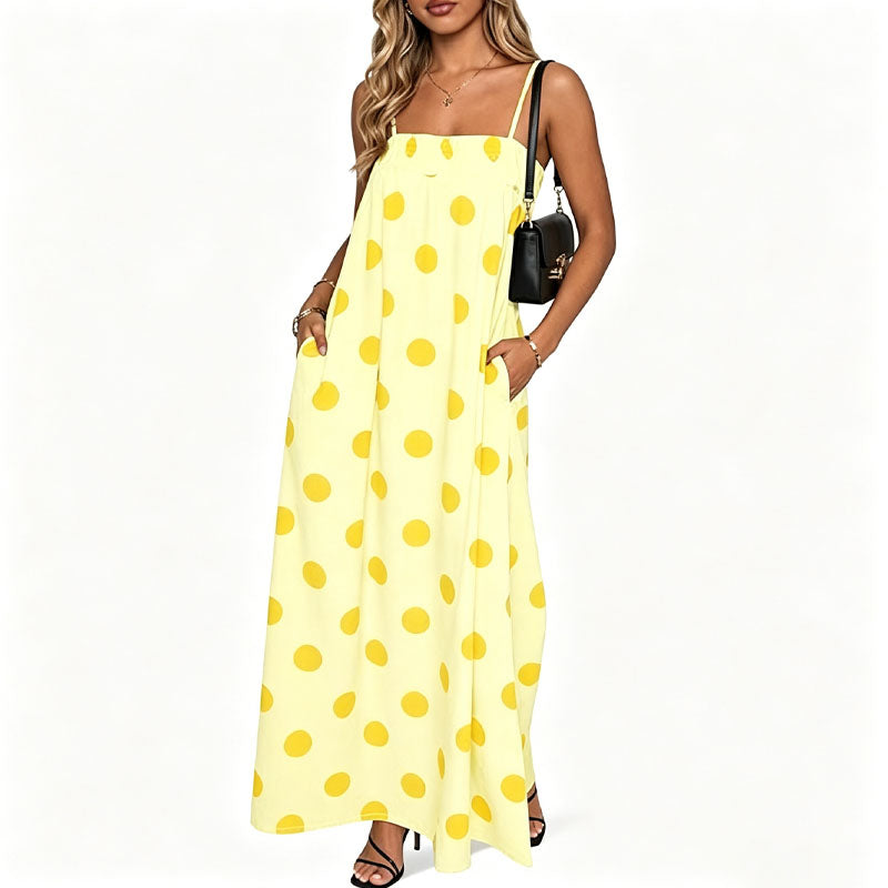 Polka Dot Cami Maxi Dress