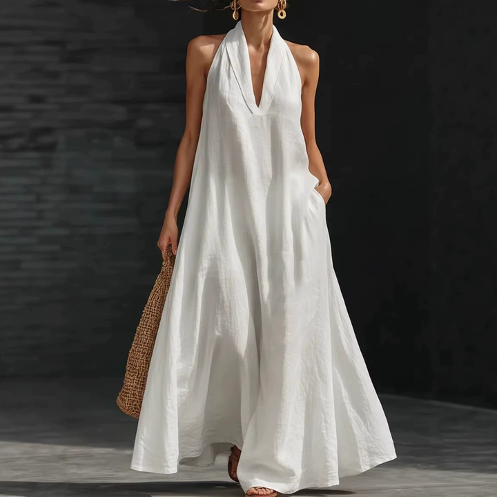 Elegant V-Neck Casual Dress