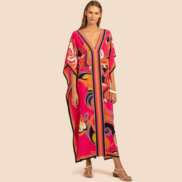 Luxury Printed Resort Kaftan Cover-Up