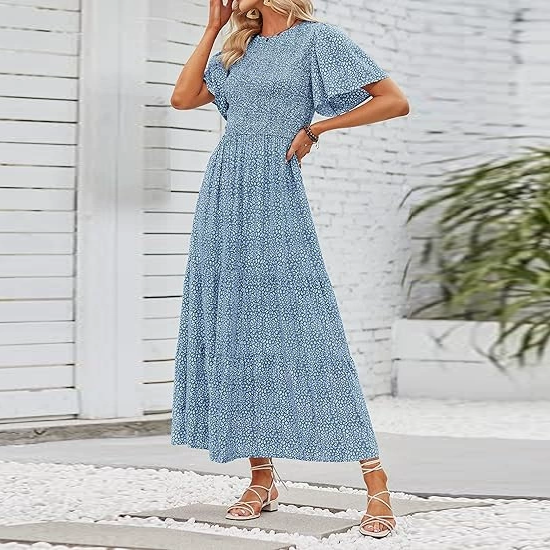 Elegant Boho Floral Maxi Dress